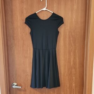 SHEIN Black A-Line Skater Mini Dress